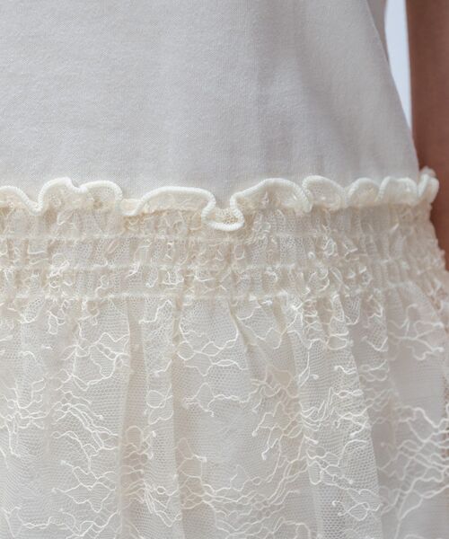 cloenc(クロエンス)の「【マシンウォッシュ】レースペプラムカットソー(Tシャツ/カットソー・レディース・オフホワイト/ブラック・02)」の12枚目の写真