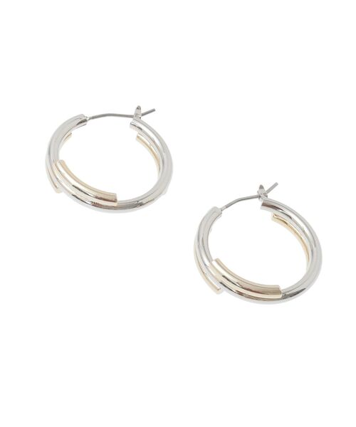 AMERICAN HOLIC（アメリカンホリック）の「コンビメッキデザインフープピアス（ピアス（両耳用）・レディース・シルバー・FREE）」の11枚目の写真