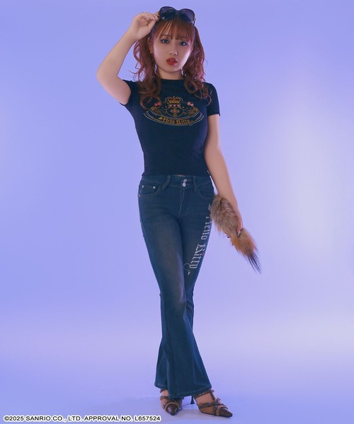 ハローキティ 天使小悪魔シリーズ』 デニムフレアパンツ（デニム