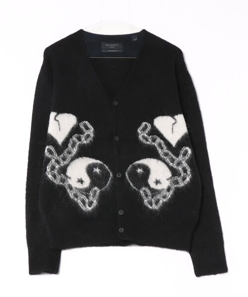 ALLSAINTS(オールセインツ)の「REFLECTION OVERSIZED CARDIGAN | REFLECTION オーバーサイズ カーディガン(カーディガン/ボレロ・メンズ・ブラック×ホワイト・XL/L/M/S/XS)」の7枚目の写真