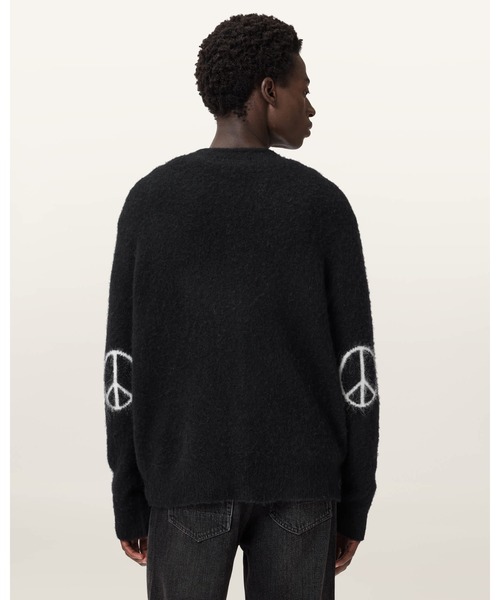 ALLSAINTS(オールセインツ)の「REFLECTION OVERSIZED CARDIGAN | REFLECTION オーバーサイズ カーディガン(カーディガン/ボレロ・メンズ・ブラック×ホワイト・XL/L/M/S/XS)」の6枚目の写真