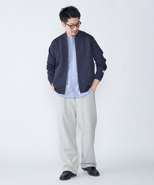 セール】【WEB限定】SHIPS: ツイル ダンボール ニット MA-1 ブルゾン