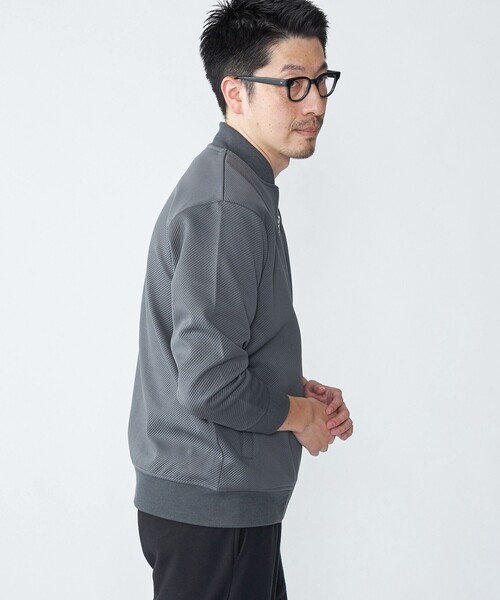 SHIPS（シップス）の「【WEB限定】SHIPS: ツイル ダンボール ニット MA-1 ブルゾンジャケット（ブルゾン・メンズ・チャコールグレー/ブラック/ネイビー・SMALL/MEDIUM/LARGE/X-LARGE）」の15枚目の写真