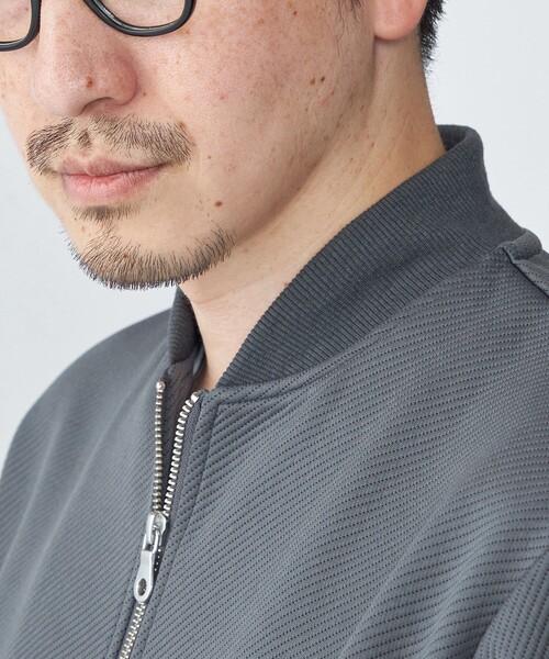 SHIPS（シップス）の「【WEB限定】SHIPS: ツイル ダンボール ニット MA-1 ブルゾンジャケット（ブルゾン・メンズ・チャコールグレー/ブラック/ネイビー・SMALL/MEDIUM/LARGE/X-LARGE）」の17枚目の写真