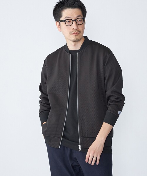 SHIPS（シップス）の「【WEB限定】SHIPS: ツイル ダンボール ニット MA-1 ブルゾンジャケット（ブルゾン・メンズ・チャコールグレー/ブラック/ネイビー・SMALL/MEDIUM/LARGE/X-LARGE）」の19枚目の写真