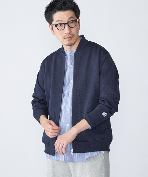 SHIPS（シップス）の「【WEB限定】SHIPS: ツイル ダンボール ニット MA-1 ブルゾンジャケット（ブルゾン・メンズ・チャコールグレー/ブラック/ネイビー・SMALL/MEDIUM/LARGE/X-LARGE）」の21枚目の写真