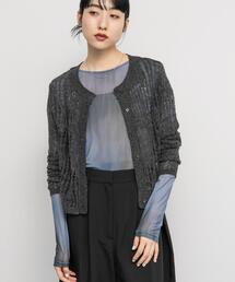 KBF | ニットカーディガンSETシアートップス(カーディガン/ボレロ)