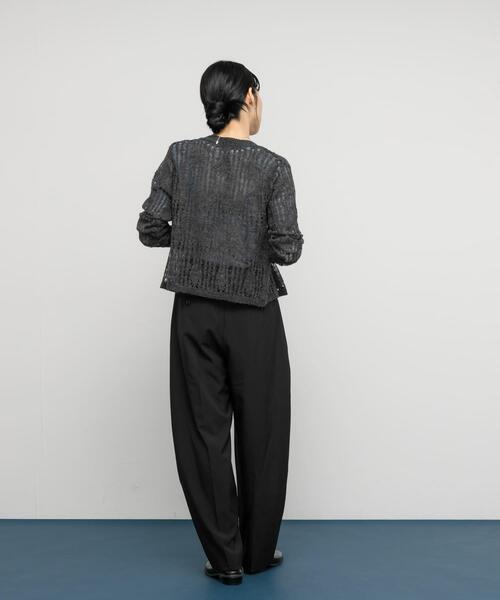 KBF（ケイビーエフ）の「ニットカーディガンSETシアートップス（カーディガン/ボレロ・レディース・ベージュ系その他/チャコールグレー・ONE）」の7枚目の写真