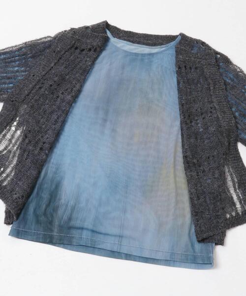 KBF（ケイビーエフ）の「ニットカーディガンSETシアートップス（カーディガン/ボレロ・レディース・ベージュ系その他/チャコールグレー・ONE）」の5枚目の写真