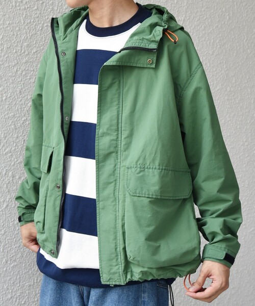 chimalá フード付きオリーブマウンテンパーカー chimalá フード付きオリーブマウンテンパーカー