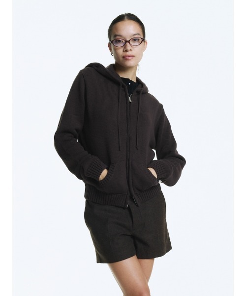 ma⭐︎glowny❤︎G CLASSIC KNIT ZIP UP❤︎パーカー G CLASSIC KNIT ZIP UP（パーカー）｜GLOWNY（グロウニ―）の