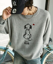 Disney(fBYj[)PUBLUX/puNX ʒ 101 DALMETIANS HEART KNIT/101C񂿂 n[gSWK[hjbg(WJ)(jbg/Z[^[)