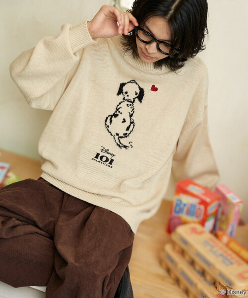 セール】PUBLUX/パブリュクス 別注 101 DALMETIANS HEART KNIT/101匹