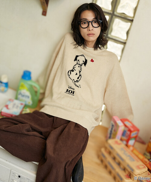 PUBLUX/パブリュクス 別注 101 DALMETIANS HEART KNIT/101匹わんちゃん