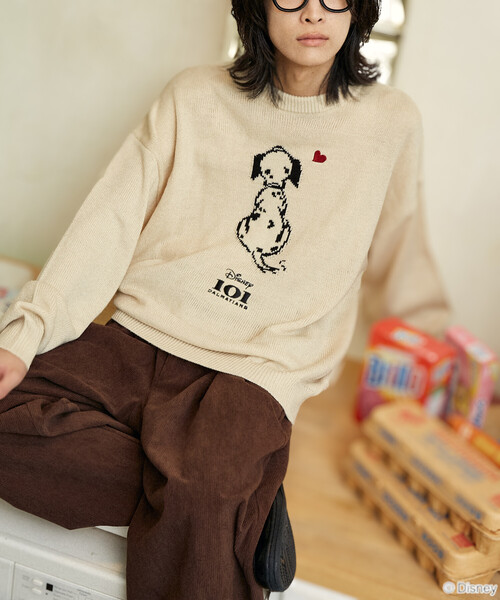 セール】PUBLUX/パブリュクス 別注 101 DALMETIANS HEART KNIT/101匹