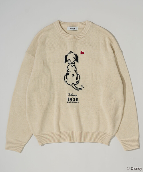 PUBLUX/パブリュクス 別注 101 DALMETIANS HEART KNIT/101匹わんちゃん