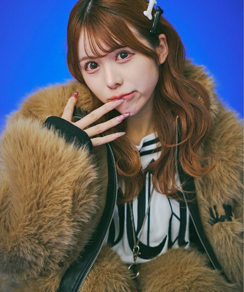 GALFY（ガルフィー）の「GALFY-お金大好きファーブルゾン（ブルゾン・メンズ・ブラック/ベージュ・L/XL）」の4枚目の写真