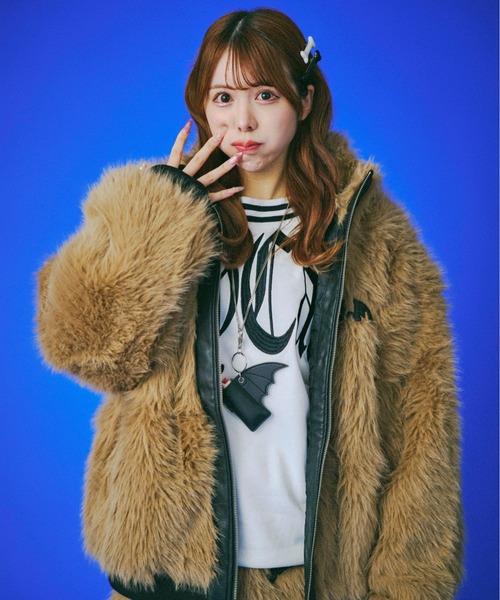 GALFY（ガルフィー）の「GALFY-お金大好きファーブルゾン（ブルゾン・メンズ・ブラック/ベージュ・L/XL）」の3枚目の写真