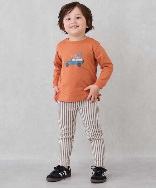 petit main（プティマイン）の「【プティプラ】BOYS10分丈レギンス（レギンス/スパッツ・キッズ・グリーン/ホワイト系その他/ベージュ/ネイビー/エンジ/ストライプ/チャコール/ブルー/トップグレー/ブラック・80ｃｍ/90cm/100cm/110cm/120cm/130cm）」の10枚目の写真