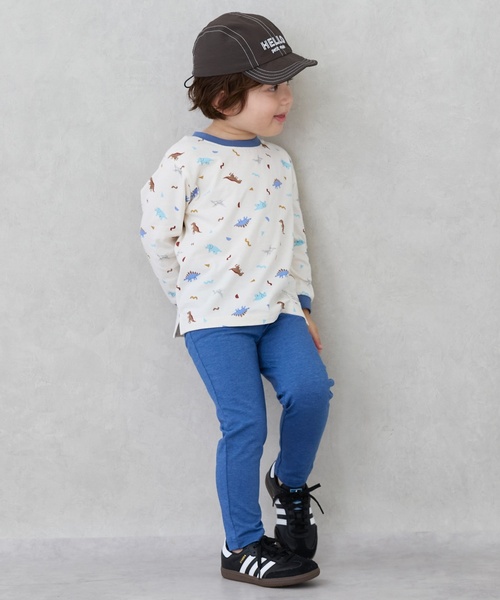 petit main（プティマイン）の「【プティプラ】BOYS10分丈レギンス（レギンス/スパッツ・キッズ・グリーン/ホワイト系その他/ベージュ/ネイビー/エンジ/ストライプ/チャコール/ブルー/トップグレー/ブラック・80ｃｍ/90cm/100cm/110cm/120cm/130cm）」の8枚目の写真