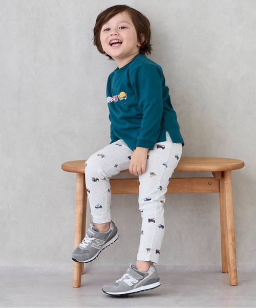 petit main（プティマイン）の「【プティプラ】BOYS10分丈レギンス（レギンス/スパッツ・キッズ・グリーン/ホワイト系その他/ベージュ/ネイビー/エンジ/ストライプ/チャコール/ブルー/トップグレー/ブラック・80ｃｍ/90cm/100cm/110cm/120cm/130cm）」の14枚目の写真