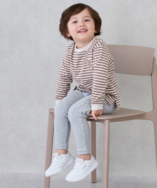 petit main（プティマイン）の「【プティプラ】BOYS10分丈レギンス（レギンス/スパッツ・キッズ・グリーン/ホワイト系その他/ベージュ/ネイビー/エンジ/ストライプ/チャコール/ブルー/トップグレー/ブラック・80ｃｍ/90cm/100cm/110cm/120cm/130cm）」の17枚目の写真