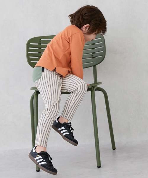 petit main（プティマイン）の「【プティプラ】BOYS10分丈レギンス（レギンス/スパッツ・キッズ・グリーン/ホワイト系その他/ベージュ/ネイビー/エンジ/ストライプ/チャコール/ブルー/トップグレー/ブラック・80ｃｍ/90cm/100cm/110cm/120cm/130cm）」の18枚目の写真