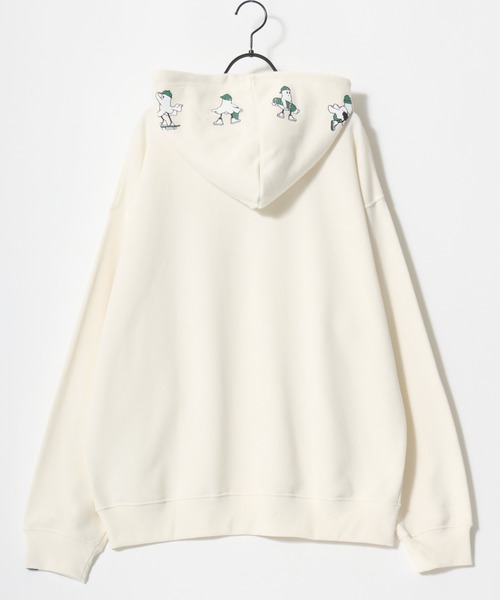 VISION STREET WEAR（ヴィジョンストリートウェア）の「VISION STREET WEAR/ヴィジョンストリートウェア オーバーサイズ 裏毛 ゴーストロゴプリント スウェット パーカー/レディース メンズ（パーカー・メンズ・オフホワイト/チャコールグレー/ワイン・L/M/LL）」の17枚目の写真