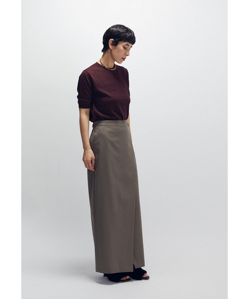 1er Arrondissement(プルミエアロンディスモン)の「TWトロピカルラップスカート(スカート・レディース・ブラック系その他3/モカ・38/36)」の5枚目の写真