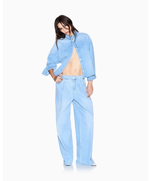 EMPORIO ARMANI デニムシャツ Stone-washed denim shirt | Emporio Armani