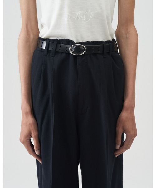 BED J.W. FORD（ベッドフォード）の「Oval Buckle Belt（ベルト・メンズ・ブラック・FREE）」の2枚目の写真