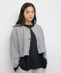 HARVESTY（ハーベスティ）の「HARVESTY / ハーベスティー BOLERO JACKET T/R TROPICAL ボレロジャケット TRトロストレッチ（カーディガン/ボレロ・レディース）」