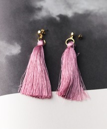 /チタンポスト ロングタッセルピアス/