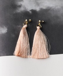 /チタンポスト ロングタッセルピアス/