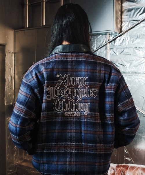XLARGE(エクストララージ)の「OLD ENGLISH FLANNEL JACKET(その他アウター・メンズ・ネイビー/ブラウン/ブラック・S/M/L/XL)」の3枚目の写真