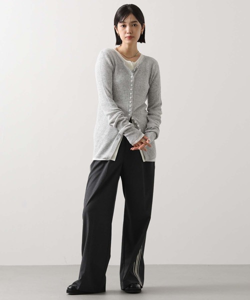 Gready Brilliant（グレディブリリアン）の「ＬＵ前後２ＷＡＹリブニット（ニット/セーター・レディース・レッド/ベージュ/オフホワイト/トップグレー・38）」の13枚目の写真