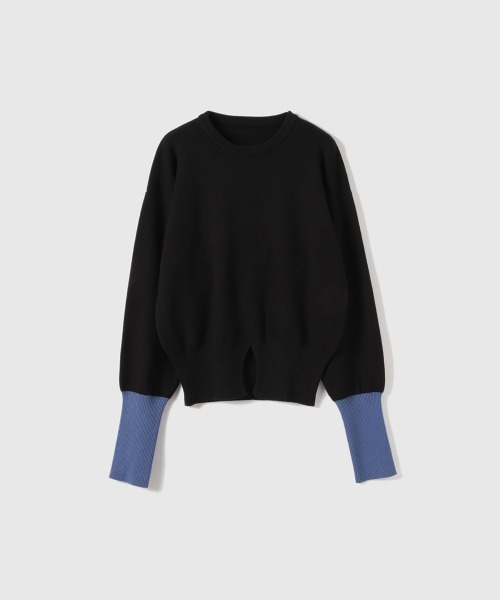 VICKY（ビッキー）の「カラーカフスリットニットプルオーバー≪手洗い可能≫（ニット/セーター・レディース・ブラック/ブラウン/アイボリー・M）」の4枚目の写真