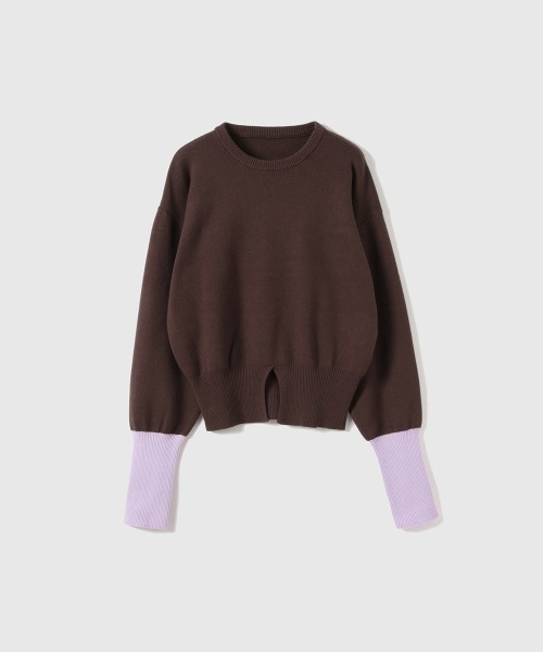 VICKY（ビッキー）の「カラーカフスリットニットプルオーバー≪手洗い可能≫（ニット/セーター・レディース・ブラック/ブラウン/アイボリー・M）」の9枚目の写真