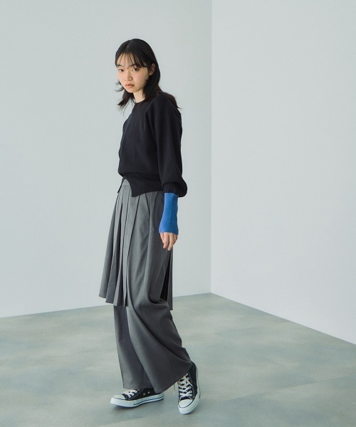 VICKY（ビッキー）の「カラーカフスリットニットプルオーバー≪手洗い可能≫（ニット/セーター・レディース・ブラック/ブラウン/アイボリー・M）」の8枚目の写真