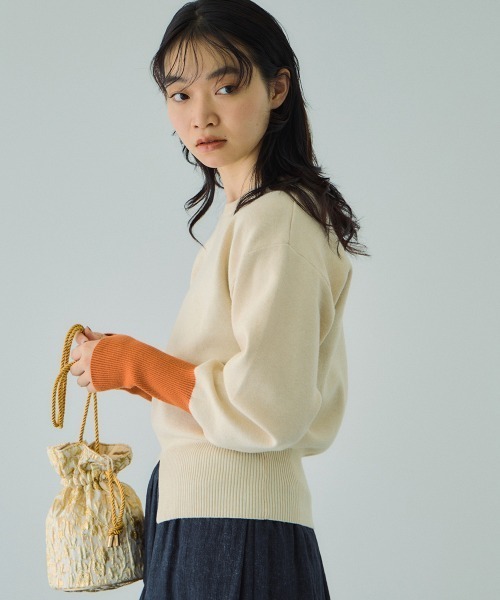 VICKY（ビッキー）の「カラーカフスリットニットプルオーバー≪手洗い可能≫（ニット/セーター・レディース・ブラック/ブラウン/アイボリー・M）」の22枚目の写真