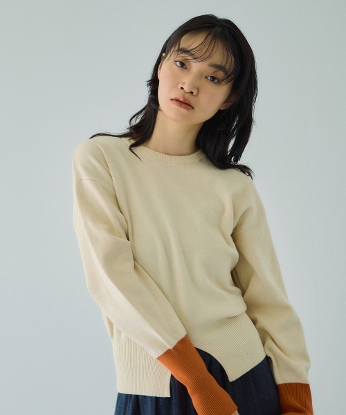 VICKY（ビッキー）の「カラーカフスリットニットプルオーバー≪手洗い可能≫（ニット/セーター・レディース・ブラック/ブラウン/アイボリー・M）」の20枚目の写真