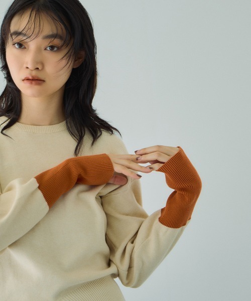 VICKY（ビッキー）の「カラーカフスリットニットプルオーバー≪手洗い可能≫（ニット/セーター・レディース・ブラック/ブラウン/アイボリー・M）」の21枚目の写真