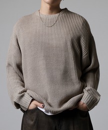 畦編みクルーニット