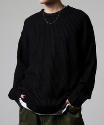 畦編みクルーニット