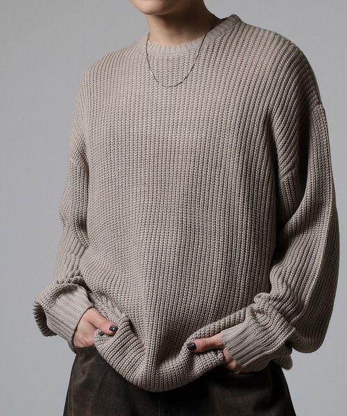 FUNALIVE(ファンアライブ)の「畦編みクルーニット(ニット/セーター・レディース・オレンジ系その他/ワイン/ブラック/イエロー系その他/ホワイト/ベージュ/グリーン系その他/ブルー系その他・M/L/XL)」の14枚目の写真