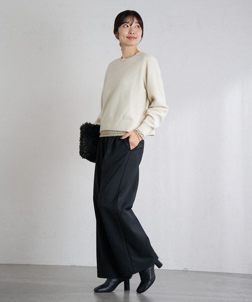 IENA(イエナ)の「《追加3》フロッキードット シアー プルオーバー(ニット/セーター・レディース・チャコールグレー/ゴールド・FREE)」の4枚目の写真