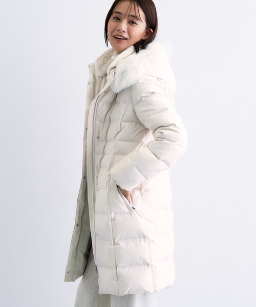 名品／撥水／抗菌防臭】ロング丈リサイクルダウンコート（ダウン