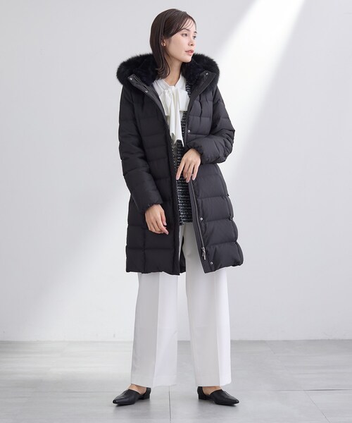 セール】【名品／撥水／抗菌防臭】ロング丈リサイクルダウンコート