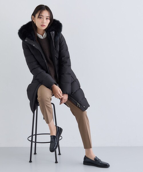 セール】【名品／撥水／抗菌防臭】ロング丈リサイクルダウンコート