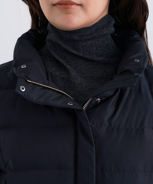 極美品　INDIVI ロングダウンジャケット　ブラック　定価約7万円 名品／撥水／抗菌防臭】ロング リサイクルダウンコート（ダウン